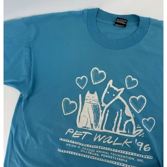 Vintage 90s Fruit of the Loom Best Pet Walk 1996 T-Shirt Size XL Single Stitch - Picture 3 of 10